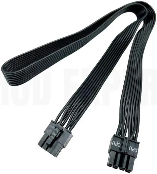 Alt view image 3 of 7 - Original Seasonic CPU Modular Power Cable 8Pin to 4+4Pin 12V Flat Wire for PRIME PX-1600, PX-1300, PX-1200, PX-1000 Platinum PSU