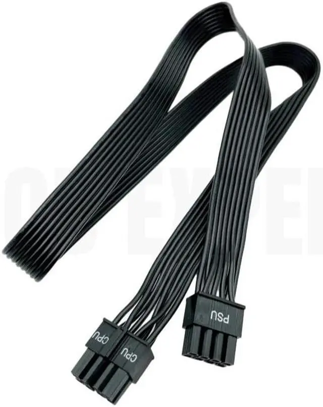 Alt view image 4 of 6 - Genuine New Seasonic X-1250, X-1050, X-850, X-750, X-650 Gold Modular PSU 8Pin to 4+4Pin EPS 12V CPU Power Cable Flat 18AWG 70CM