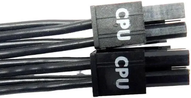 Alt view image 6 of 6 - Genuine New Seasonic X-1250, X-1050, X-850, X-750, X-650 Gold Modular PSU 8Pin to 4+4Pin EPS 12V CPU Power Cable Flat 18AWG 70CM