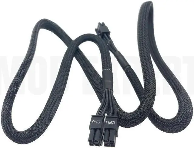 Alt view image 3 of 7 - Original Seasonic 8Pin to 4+4Pin CPU Power Cable Sleeved Net for PRIME GX-1300, GX-1000, GX-850, GX-750, GX-650 Gold Modular PSU