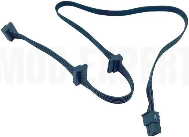 Alt view image 2 of 4 - Original Seasonic 6Pin to 3 SATA Angled HDD SSD Power Cable for Seasonic Snow Silent 750W 1050W 1250W Modular Power Supply Unit