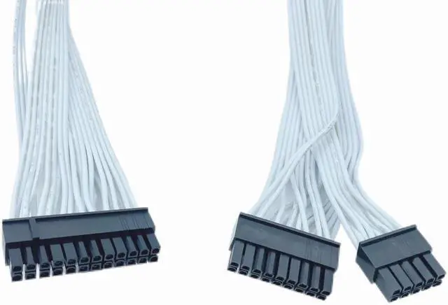Alt view image 4 of 4 - White ATX Motherboard Power Cable 18+10Pin to 24Pin for Seasonic FOCUS GX-1000 GX-850 GX-750 WHITE EDITION GOLD Full-Modular PSU