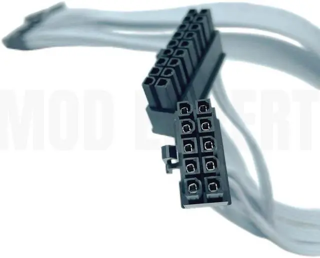 Alt view image 3 of 4 - White ATX Motherboard Power Cable 18+10Pin to 24Pin for Seasonic FOCUS GX-1000 GX-850 GX-750 WHITE EDITION GOLD Full-Modular PSU