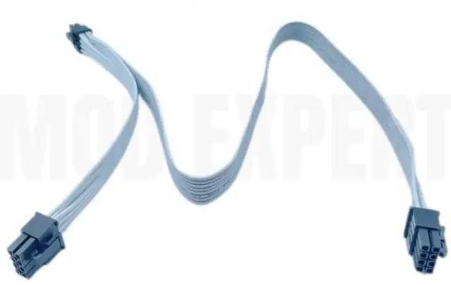 Alt view image 3 of 6 - White PCIe Dual 8Pin 6+2Pin Graphic Card GPU Power Cable for Seasonic PRIME SnowSilent 750W Titanium/ 650W Platinum/ 550W Gold