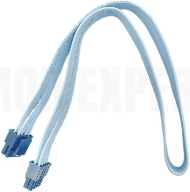 Alt view image 4 of 6 - White PSU 8Pin to 4+4Pin EPS12V CPU Power Cable 18AWG 60CM for Seasonic FOCUS GX/PRIME Snow Silent/VERTEX GX White Modular Power