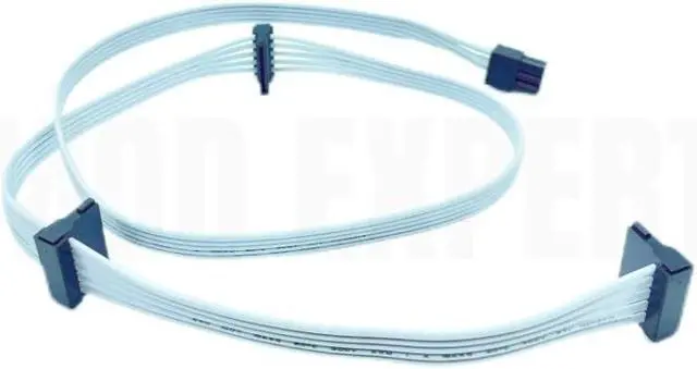 Alt view image 3 of 6 - White 6Pin to 3 SATA Angled SSD HDD Power Cable for Seasonic PRIME SnowSilent 750W Titanium/ 650W Platinum/ 550W Gold PSU 18AWG