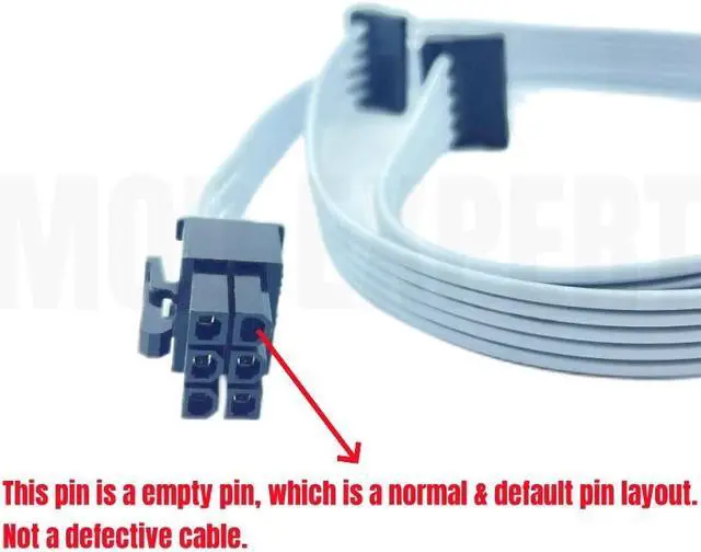 Alt view image 4 of 6 - 6Pin to 3 SATA Angled White Modular Power Cable for Seasonic FOCUS GX 1000W 850W 750W ATX3.0 WHITE GOLD Modular Power PSU 18AWG