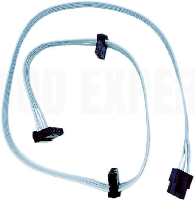 Alt view image 6 of 6 - White 6Pin to 3 Molex IDE 4Pin Angled Case Fan Power Cable for Seasonic PRIME SnowSilent 750W Titanium/ 650W Platinum/ 550W Gold