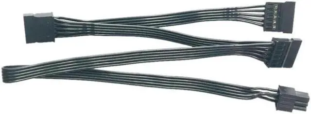 Alt view image 6 of 6 - Original Seasonic 3 SATA Straight SSD HDD Power Cable for Seasonic PRIME Ultra Platinum 1000W/850W/750W/650W/550W Modular Power