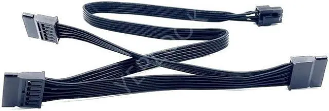 Alt view image 5 of 6 - Original Seasonic 6Pin to 3 SATA Straight HDD SSD Power Cable for Seasonic CORE GM-650, GM-550, GM-500 Modular Power Supply Unit
