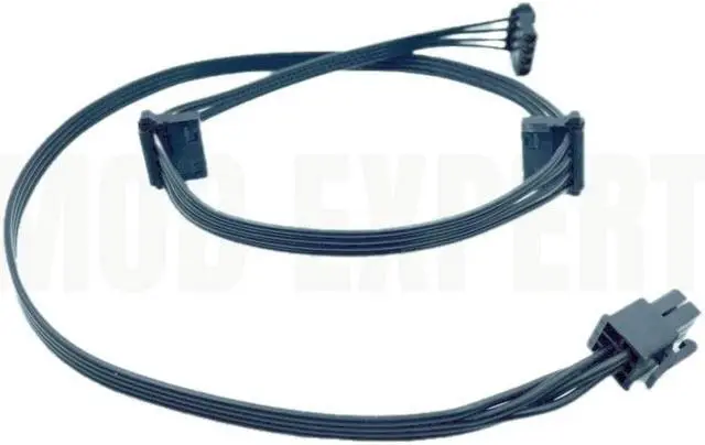 Alt view image 5 of 6 - 6Pin 3 Molex IDE 4Pin Female Angle Peripheral Modular Power Cable for Seasonic FOCUS PLUS 1000W 850W 750W 650W 550W Platinum PSU