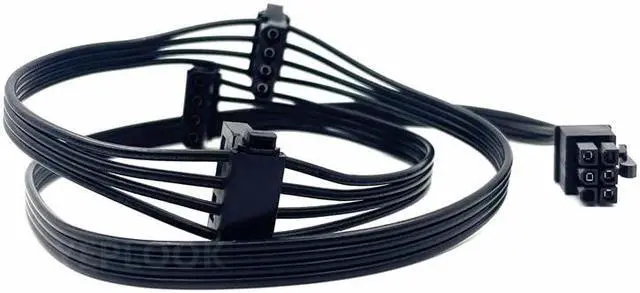 Alt view image 3 of 6 - 6Pin 3 Molex IDE 4Pin Female Angle Peripheral Modular Power Cable for Seasonic FOCUS PLUS 1000W 850W 750W 650W 550W Platinum PSU