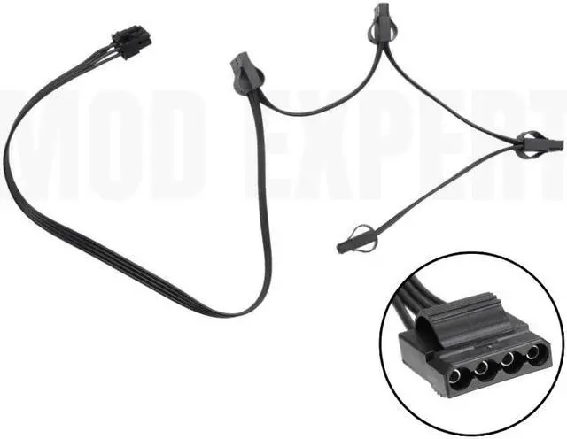 Alt view image 5 of 6 - Original Seasonic 4 Molex IDE 4Pin Female Perif Modular Power Cable for Seasonic PRIME Ultra Platinum 1000W 850W 750W 650W 550W