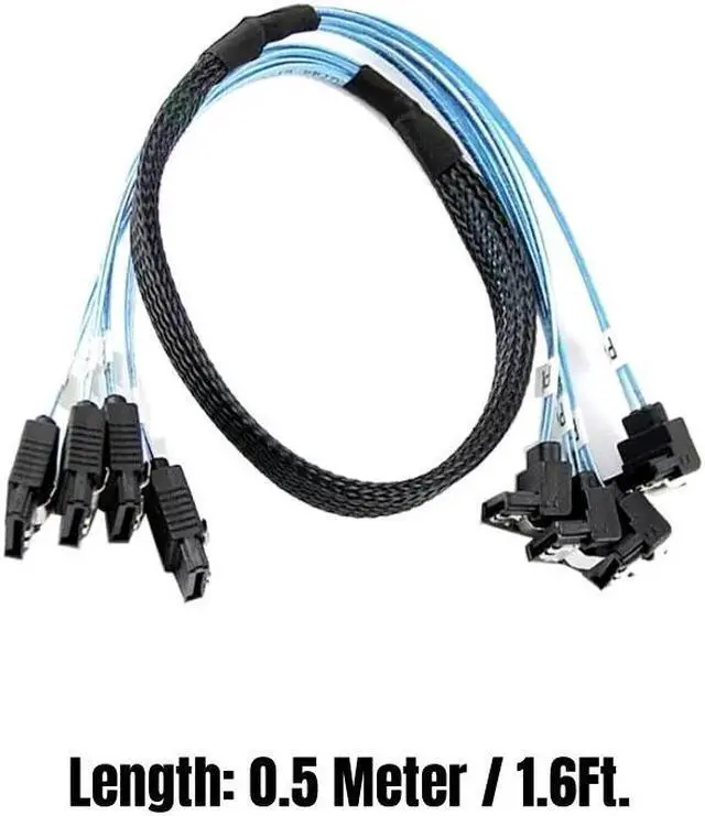 Alt view image 6 of 7 - 6PCS/Set SATA3.0 0.7Meter SAS 7Pin Male Straight 6Gbps Data Cable for BTC Mining, NAS, HDD Disk SSD, Optical Drive, Server Host