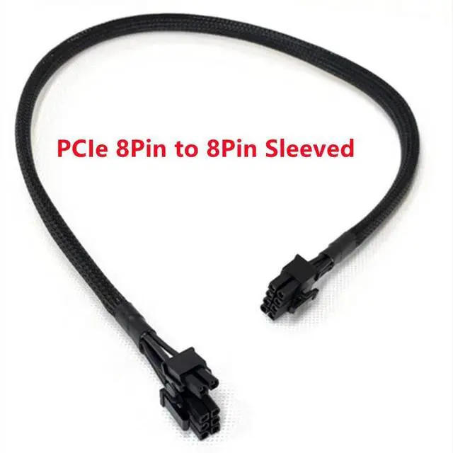 Alt view image 5 of 7 - YEPLOOK 6+2 PCI-E Single 8Pin PCIe GPU Power Cable for Corsair AX1200 1200W Gold Modular Power Only, 18AWG Sleeved Net Wire, 60CM/ 23.6in/1.97ft