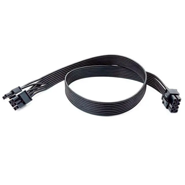 Alt view image 4 of 7 - YEPLOOK PCIe 8Pin 6+2Pin Single 8Pin Flat GPU Power Cable for Corsair AX1200 1200W Modular Power, 18AWG Tinned Copper Wire, 60 CM/ 23.6in/1.97ft.