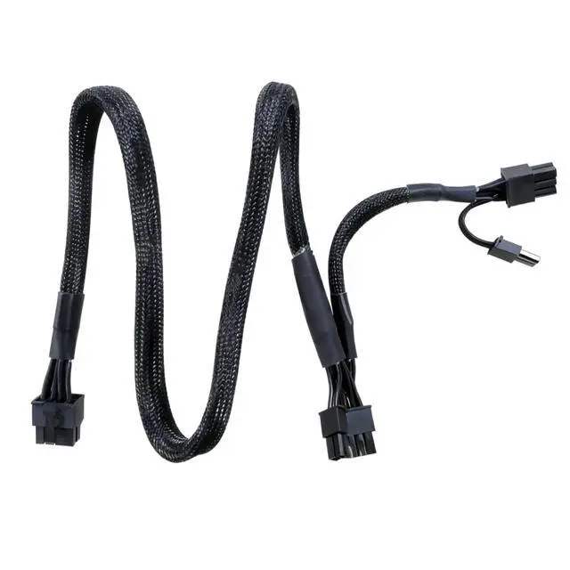 Alt view image 3 of 7 - YEPLOOK PCIe Dual 8Pin 6+2Pin Sleeved Net GPU Power Cable for Corsair AX1200 1200W Gold Modular Power Only, 18AWG Braided Mesh Cable, 60+20 CM / 23.62+7.87 inch/ 1.97+0.66 ft.