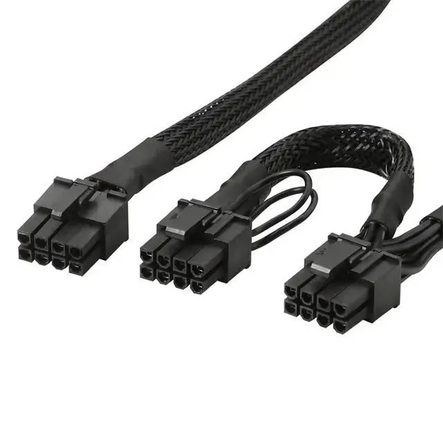 Alt view image 4 of 7 - YEPLOOK PCIe Dual 8Pin 6+2Pin Sleeved Net GPU Power Cable for Corsair AX1200 1200W Gold Modular Power Only, 18AWG Braided Mesh Cable, 60+20 CM / 23.62+7.87 inch/ 1.97+0.66 ft.