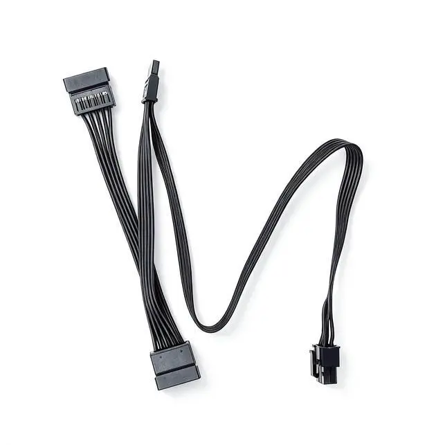 Alt view image 6 of 7 - YEPLOOK 3x SATA for Corsair AX1200 Gold, 6-Pin to 3 SATA Male Straight HDD SSD Power Supply Cable for Corsair AX1200 GOLD Modular Power, 18AWG Tinned Copper Wire 50+15+15 CM