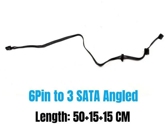Alt view image 5 of 7 - YEPLOOK 6Pin to 3 SATA Male Angle for Corsair AX1200 1200W GOLD, HDD SSD Power Cable for Corsair Professional Series AX1200 Gold Modular Power, 18AWG Tinned Copper Wire 50+15+15 CM