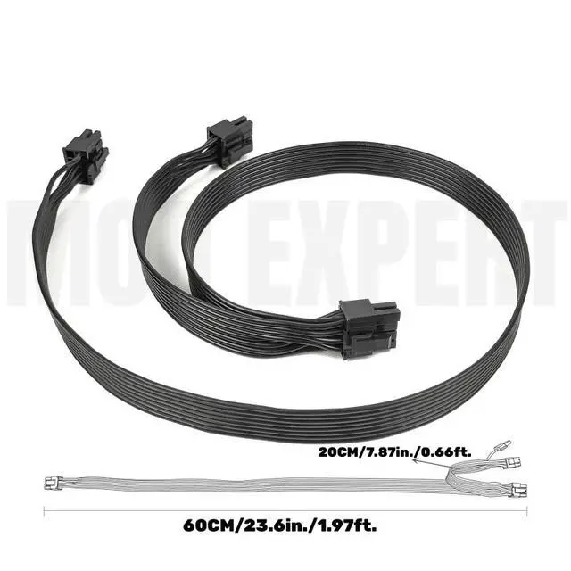 Alt view image 4 of 6 - YEPLOOK PCIe GPU Power Cable Dual 8PIN for Seasonic PRIME Titanium/Platinum/Gold/SNOWSILENT 1300W, 1000W, 850W, 750W, 650W, 550W Modular