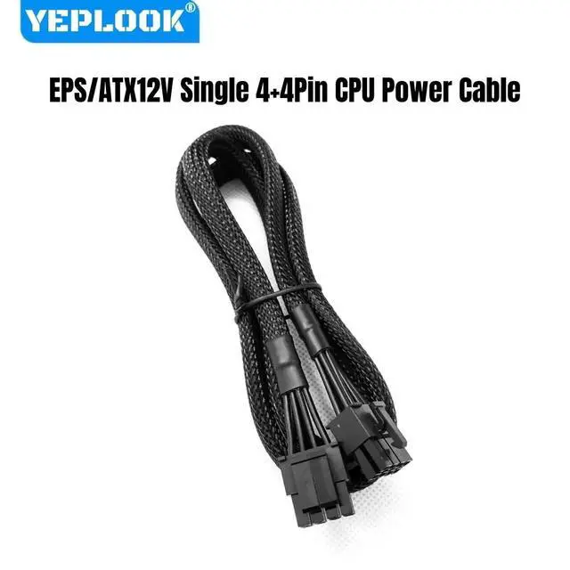 Alt view image 3 of 6 - YEPLOOK CPU Power Cable Sleeved Net for Seasonic PRIME 1300W, 1000W, 850W, 750W, 650W, 550W Titanium, Platinum, Gold, SNOWSILENT Modular