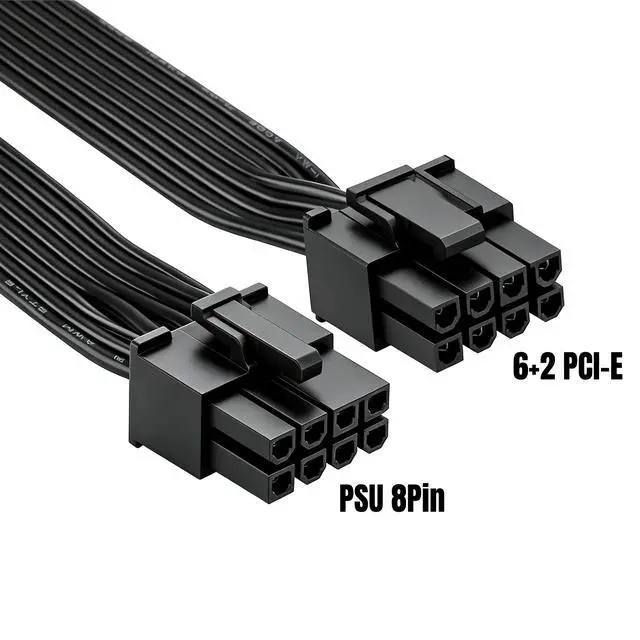 Alt view image 5 of 6 - GPU Power Cable PCI-e 8Pin (6+2) for Seasonic FOCUS Gold & Platinum All Series 1300W, 1000W, 850W, 750W, 650W, 550W Modular PSUs