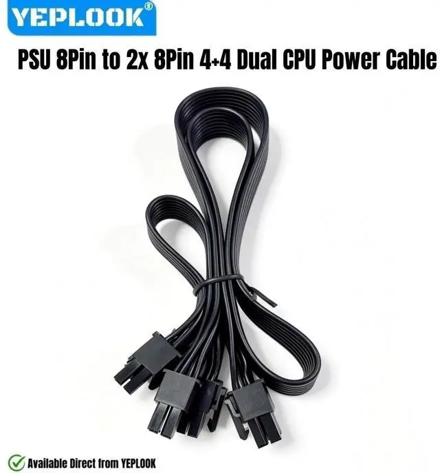 Main image of Dual 8Pin 4+4 EPS/ATX12V CPU Power Cable for Seasonic FOCUS Gold & Platinum 1300W, 1000W, 850W, 750W, 650W, 550W Modular Powers