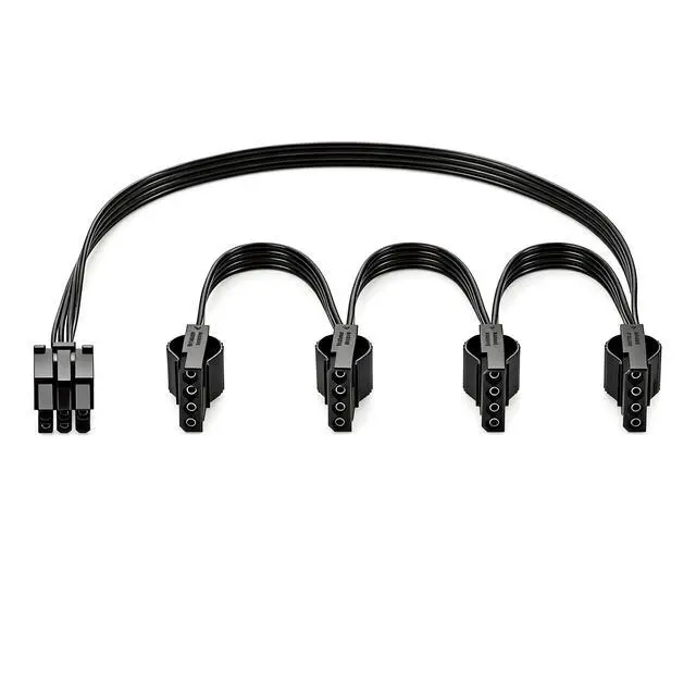 Alt view image 4 of 6 - 6Pin to 4 Molex/IDE 4Pin Straight Perif Power Cable for Seasonic FOCUS 1300W, 1000W, 850W, 750W, 650W, 550W Series Modular Power