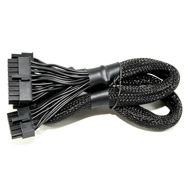 Alt view image 5 of 6 - M/B ATX 24Pin Sleeved Net Motherboard Power Cable for Seasonic FOCUS Platinum & Gold 550W, 650W, 750W, 850W, 1000W Modular Power