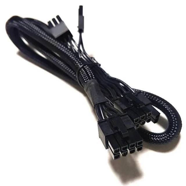 Alt view image 4 of 6 - YEPLOOK PCI-Express Dual 8-Pin (6+2) Sleeved Net GPU Power Cable for Seasonic CORE 650W, 550W, 500W GC/GM/GX All Series Modular Powers