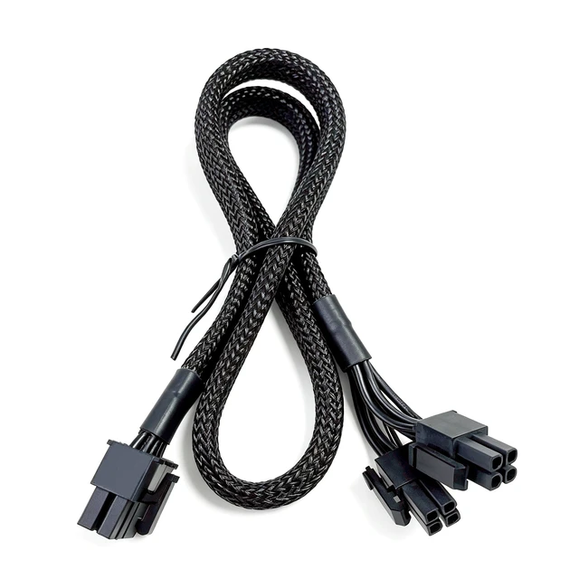Alt view image 4 of 6 - YEPLOOK CPU Power Cable (4+4) Sleeved Net for Seasonic VERTEX PX-7500/PX-850/PX-1000/PX-1200, GX-750/GX-850/GX-1000/GX1200 Modular Power