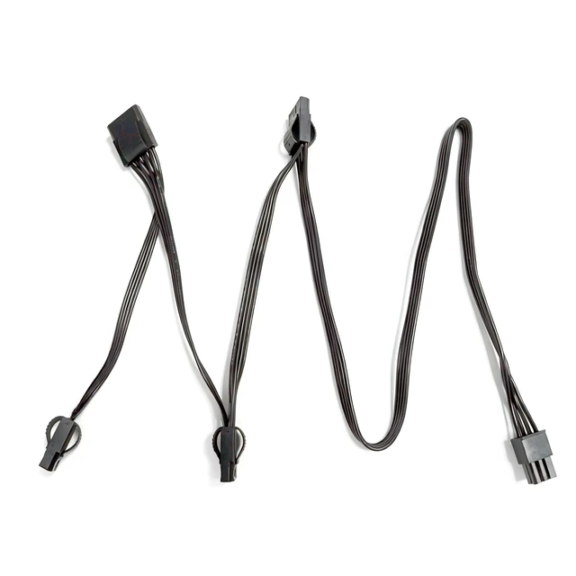 Alt view image 4 of 6 - YEPLOOK 6Pin to 4 Molex 4Pin Peripheral IDE Power Cable for VERTEX 1200W, 1000W, 850W, 750W GX GOLD & PX PLATINUM Series Modular Powers