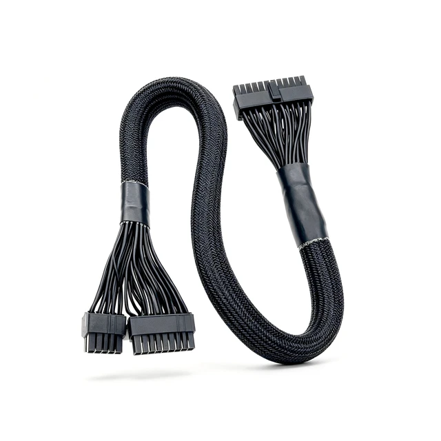 Alt view image 3 of 6 - YEPLOOK Main 24Pin (20+4) ATX Sleeved Net M/B Power Cable for Seasonic VERTEX 1200W/1000W/850W/750W GX Gold & PX Platinum Modular Powers