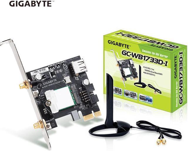 Gigabyte GC-WB1733D-I WiFi Adapter Intel PCI-E Antenna BLUETOOT Add-On Cards - Newegg.com