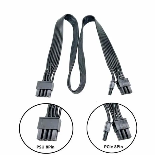 Alt view image 9 of 14 - YEPLOOK PCI-e 6+2Pin 8Pin 18AWG 60CM, GPU Power Cable for Corsair TX850M, TX750M, TX650M, TX550M 80 PLUS Gold Semi Modular Power