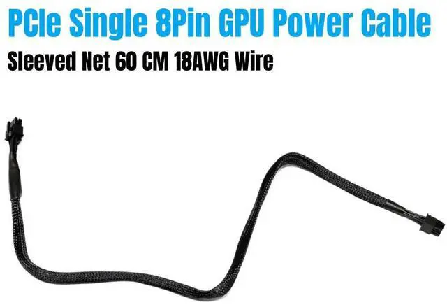 Alt view image 7 of 7 - YEPLOOK 6+2 PCIe 8Pin 6+2Pin Sleeved Net 18AWG 60CM GPU Power Cable for Corsair TX850M, TX750M, TX650M, TX550M TX-M Type 3 Modular Power
