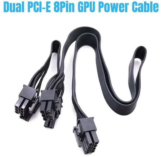 Alt view image 3 of 5 - YEPLOOK Flat GPU Power Cable PCI-E Dual 8Pin 6+2Pin for Corsair HX650, HX750, HX850, HX1050 HX Gold TYPE 3 Modular Power, 60+20 CM 18AWG