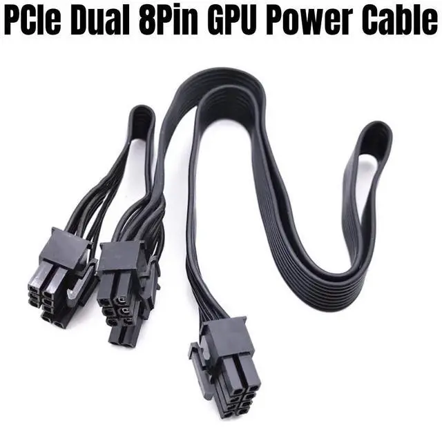 Alt view image 3 of 7 - YEPLOOK PCI-E Dual 8Pin 6+2Pin VGA GPU Power Cable for Corsair RM1000e, RM850e, RM750e RM-e Type 4 Modular Power, 18AWG 60+20CM