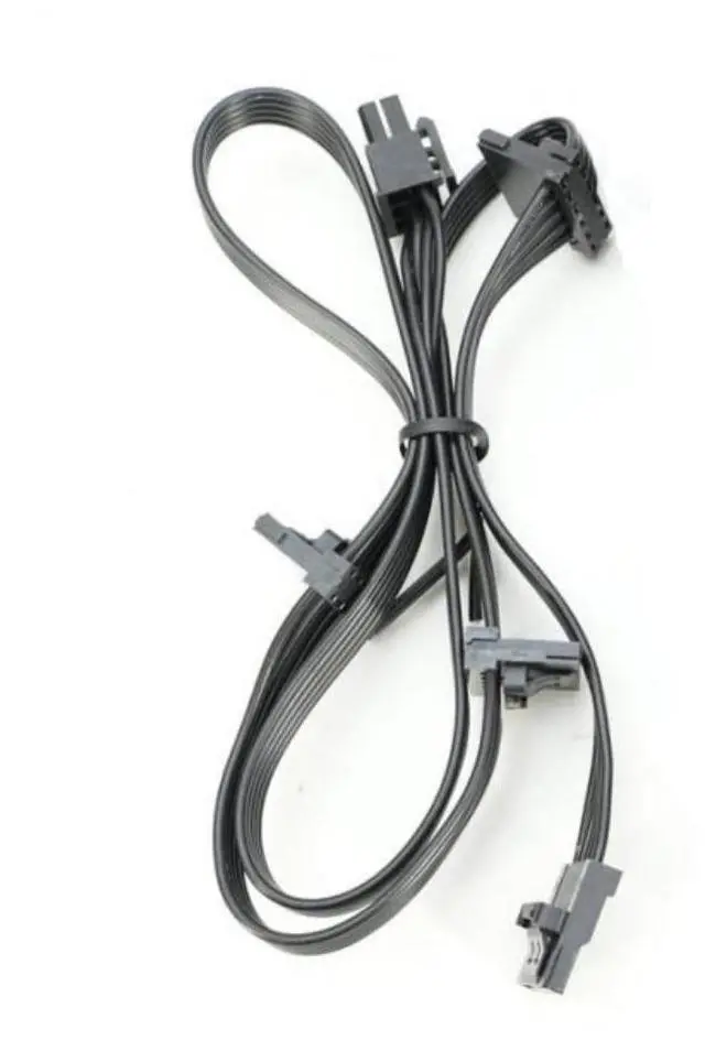 Alt view image 6 of 6 - YEPLOOK 6Pin to 4x SATA Angled, HDD SSD Power Cable for Seasonic CORE GM-650, GM-550, GM-500 Semi Modular Power Supply