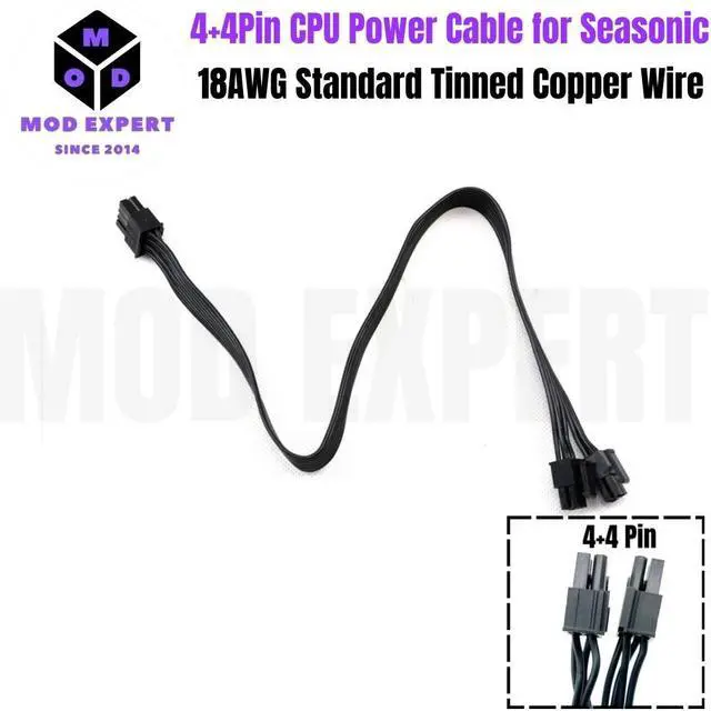Alt view image 3 of 7 - YEPLOOK EPS/ATX12V CPU Power Cable 8Pin to 4+4Pinfor Seasonic FOCUS SGX 750W 650W 550W 500W 450W Modular Power, 60CM 18AWG Flat Cable
