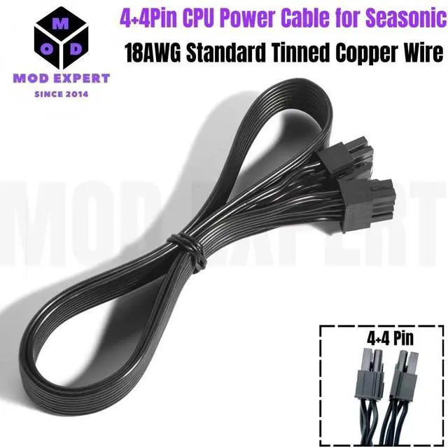 Alt view image 2 of 7 - YEPLOOK EPS/ATX12V CPU Power Cable 8Pin to 4+4Pinfor Seasonic FOCUS SGX 750W 650W 550W 500W 450W Modular Power, 60CM 18AWG Flat Cable