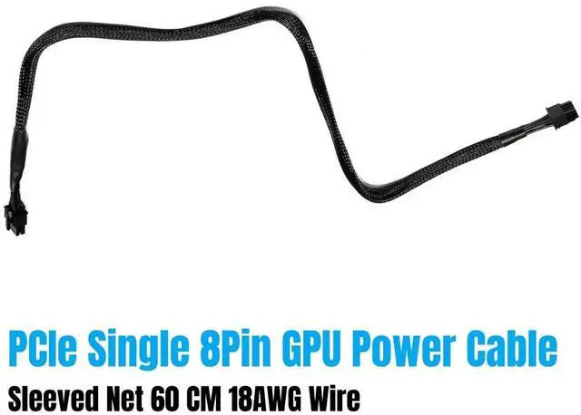Alt view image 2 of 7 - YEPLOOK PCIe 6+2Pin 8Pin Graphics Card GPU Power Cable for Seasonic FOCUS Gold SGX-750 750W, SGX-650 650W, SGX-550 550W, SGX-500 500W Modular Power, 18AWG Sleeved Net 60CM/23.62inch