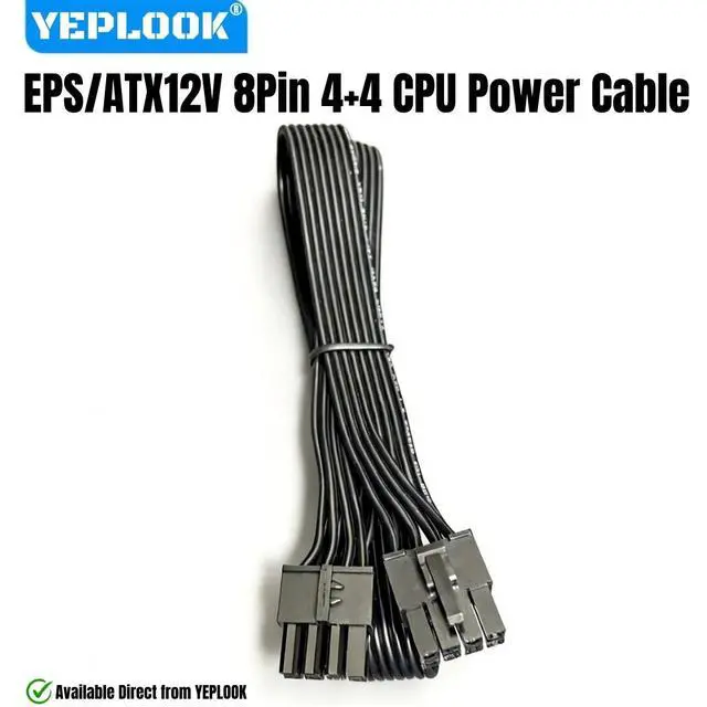 Alt view image 2 of 7 - YEPLOOK EPS/ATX12V CPU Power Cable 8Pin to 4+4Pin Compatible with Corsair RM1000, RM850, RM750, RM650, RM550, RM450 Gold Type 4 Modulars, 60CM 18AWG Flat Wire