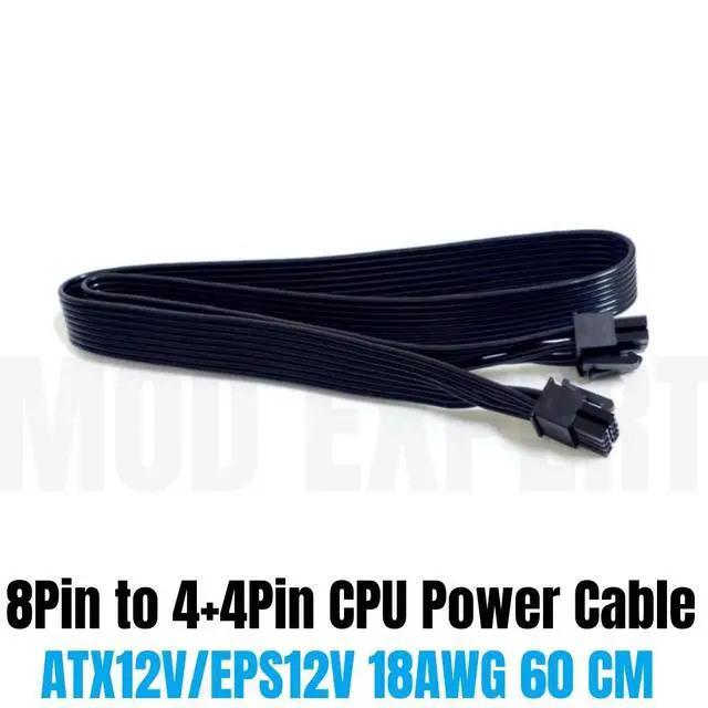 Alt view image 6 of 7 - YEPLOOK EPS/ATX12V CPU Power Cable 8Pin to 4+4Pin Compatible with Corsair RM1000, RM850, RM750, RM650, RM550, RM450 Gold Type 4 Modulars, 60CM 18AWG Flat Wire