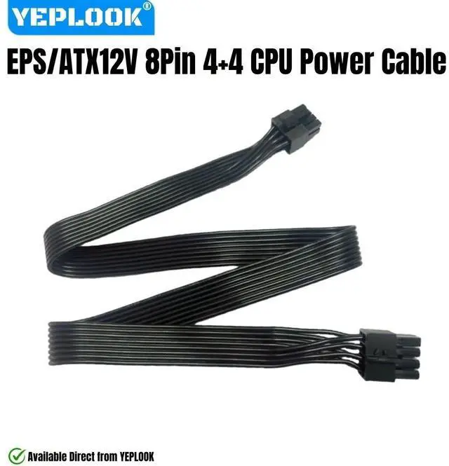 Alt view image 3 of 6 - YEPLOOK EPS/ATX12V 8Pin 4+4 18AWG 60CM, CPU Power Cable for AX1600i, AX1500i, AX1200i, AX860i, AX760i AX-i Modular Power Supply