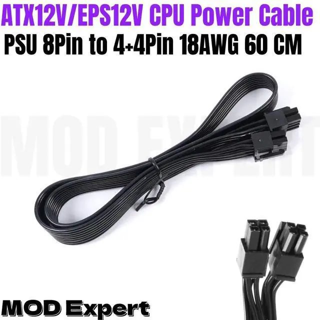 Alt view image 4 of 6 - YEPLOOK EPS/ATX12V 8Pin 4+4 18AWG 60CM, CPU Power Cable for AX1600i, AX1500i, AX1200i, AX860i, AX760i AX-i Modular Power Supply