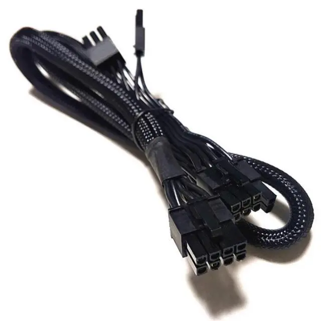 Alt view image 7 of 7 - YEPLOOK PCIe Dual 8Pin 6+2Pin Sleeved Net GPU Power Cable for Corsair AX1200 1200W Gold Modular Power Only, 18AWG Braided Mesh Cable, 60+20 CM / 23.62+7.87 inch/ 1.97+0.66 ft.