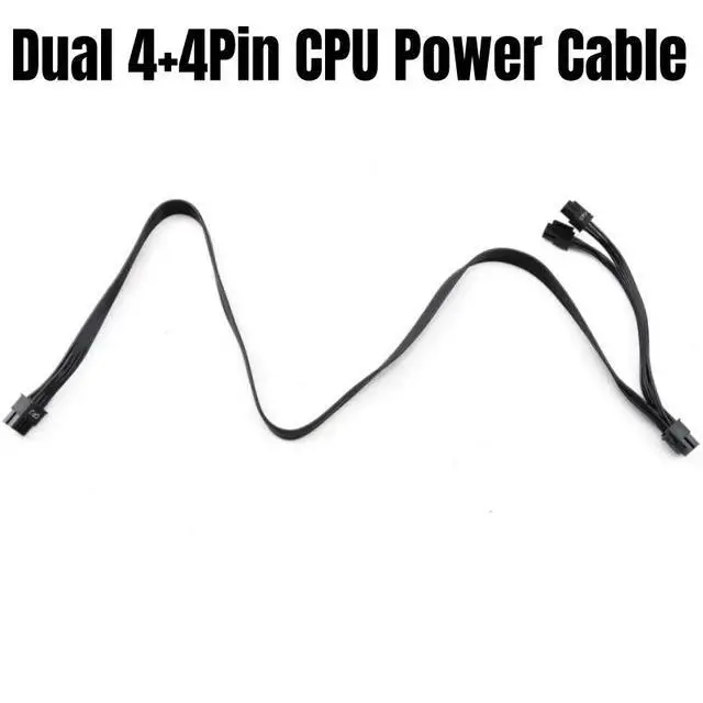 Alt view image 7 of 7 - YEPLOOK Dual 8Pin (4+4) CPU Power Cable for Corsair AX1200 1200W Gold Modular Power, 2x 8Pin EPS/ATX12V, 18AWG Tinned Copper Flat Cable 60+20 CM / 1.97+0.66ft. / 23.62+7.87inch.