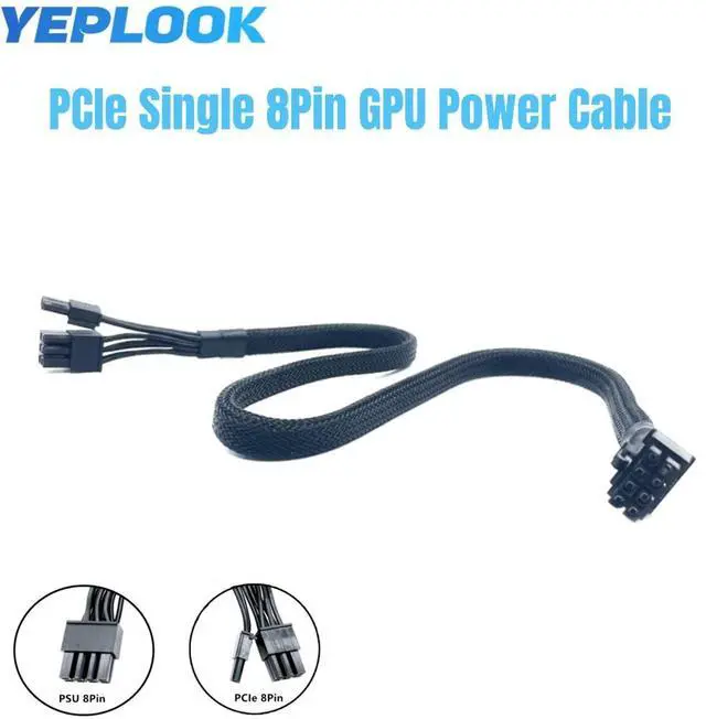 Alt view image 3 of 7 - YEPLOOK PCIe 8Pin 6+2Pin Sleeved Net GPU Power Cable for MSI MAG A750GL A850GL A1000GL A1200GL PCIE5 Modular Powers, 18AWG Tinned Copper Wire 60CM/ 23.6in./1.97ft.